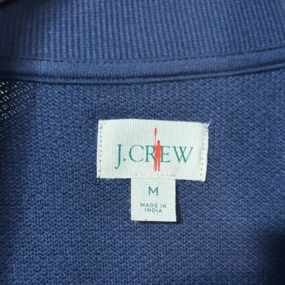 J. Crew Men's Navy Zip-Up Sweater - Picture 2 of 5